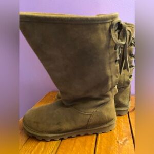 Bearpaw Tall Sherpa Lined Suede Winter Boots